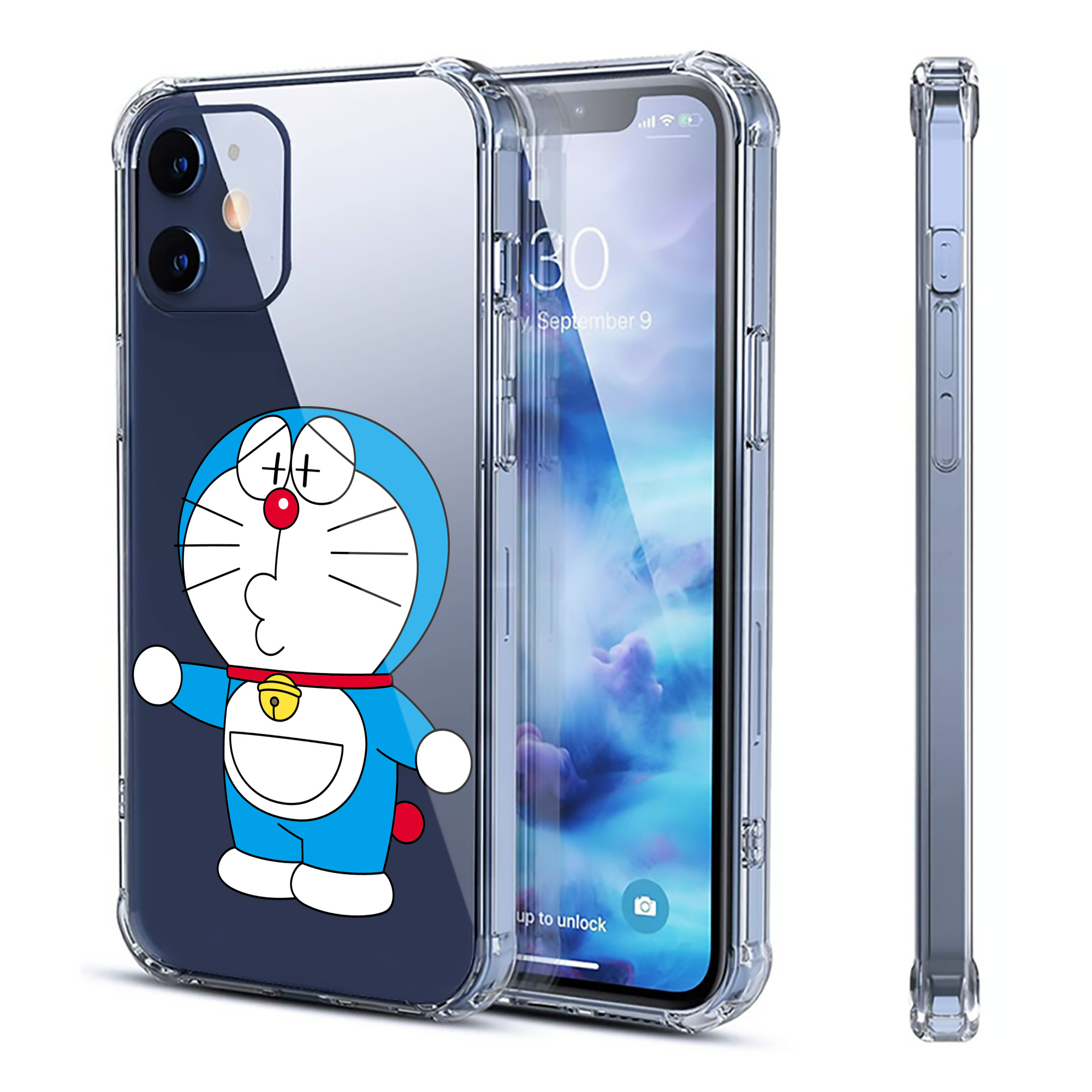 （画像用） ドラえもん Doraemon 【iPhone 12シリーズ対応】透明スマホケース（クリアソフトケース）